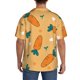 thumbnail image 3 of Fotbe Love Carrot Camisa Estampada de Manga Corta para Hombre, Casual de Verano, Estilo Playero, Sin Arrugas-Large, 3 of 5