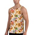 thumbnail image 2 of KLL Sunflowers Pumpkins And Autumn Leaves Print Men's Muscle Gym Workout Stringer Tank Tops Bodybuilding Fitness T-Shirts Tank Tops Men-4X-Large, 2 of 7