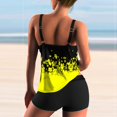 thumbnail image 3 of Women Conservative Print Strappy Back Set Two Piece Swimsuits Swimdress, 3 of 5