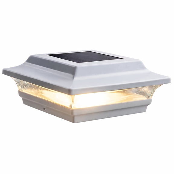 Classy Caps 4x4 Imperial Solar Post Cap - Fits 3.5"x3.5" and 4"x4" Posts - White Aluminum