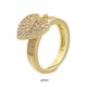 thumbnail image 5 of Jumpingount Anillo de dedo abierto con anillo de plata ajustable único para mujer, anillo con colgante de corazón, anillo ajustable de oro Type2 NO2, 5 of 6