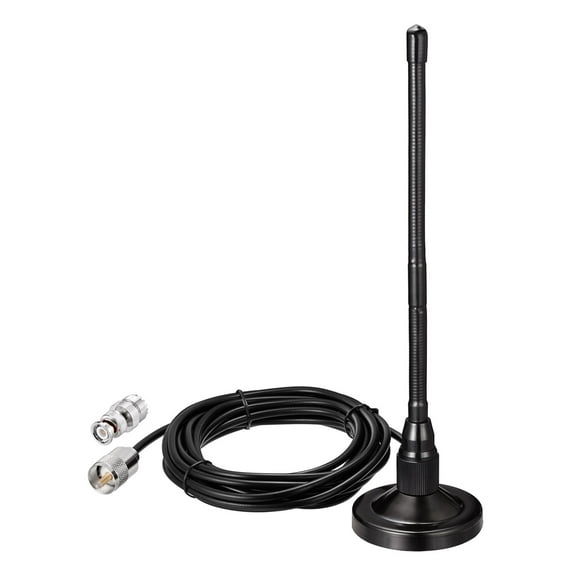 Eightwood 27MHz CB Radio Antenna Magnetic Base Soft Whip PL259 BNC Male Compatible with Cobra Midland Uniden Maxon President Mobile