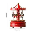 thumbnail image 3 of Aixig Christmas Musical Carousel Carousel Horse Home Decoration 6.3inch (Red 1), 3 of 6