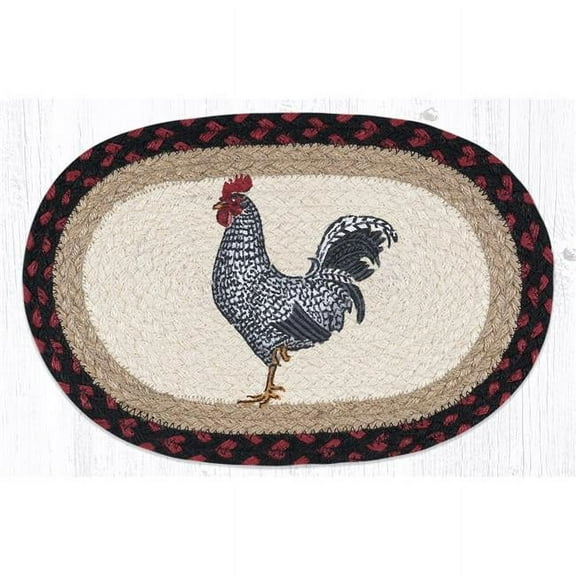 Capitol Importing 81-602BWR 10 x 15 in. MSP-602 Black & White Rooster Printed Oval Swatch