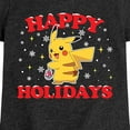 thumbnail image 3 of Pokémon - Happy Holidays - Youth Girls Short Sleeve Graphic T-Shirt, 3 of 5