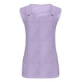 thumbnail image 4 of Babysbule Women's Solid Color Camisole Sleeveless T-Shirt Loose Fit Casual Tank Top Comfortable Lightweight Round-Neck, 4 of 4