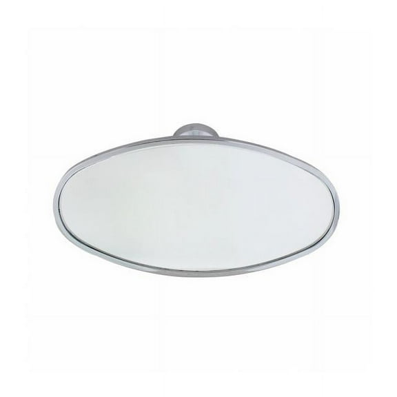 United Pacific Chrome Interior Rear View Mirror with Glue-On Mount - Oval Mirror 70802
