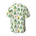 thumbnail image 2 of Fotbe Funny Toad print Short Sleeve Button Down Shirts for Men Casual Summer Beach Wrinkle Free Shirt-Medium, 2 of 7