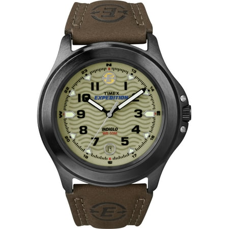 Men's Expedition Metal Field Watch, Brown Leather (Best Brown Strap Watches)