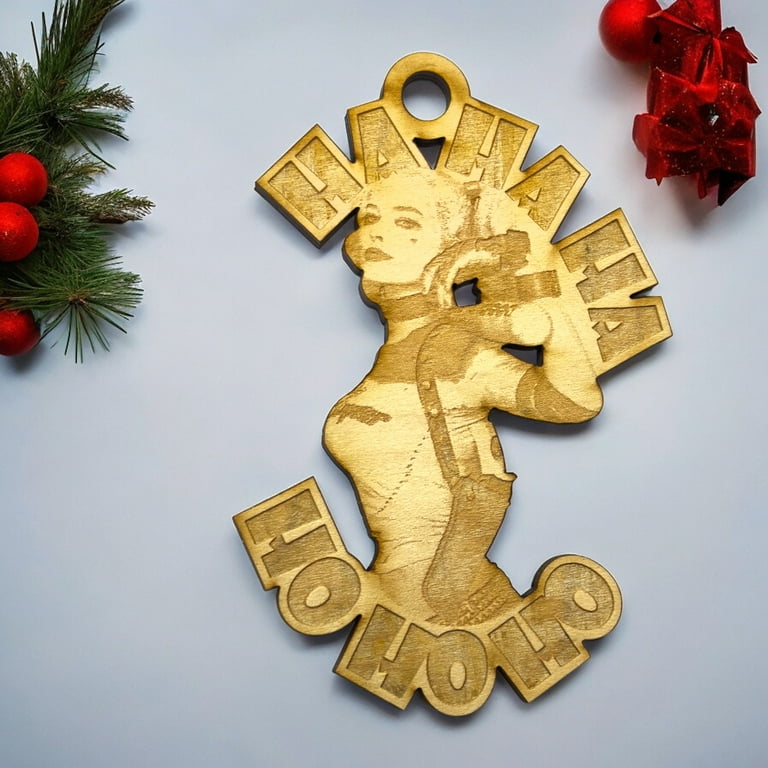 Ornament - Ha Ha Ha Ho Ho Ho - Raw Wood 3x4in Ornament - Ha Ha Ha Ho Ho Ho - Raw Wood 3x4in
