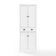 Crosley Furniture Shoreline Coastal Pantry Storage Cabinet with Shelves, Kitchen, Dining, or Laundry Room