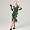 thumbnail image 7 of IDOPIP Women’s 1920s Flapper Dress Vintage Gatsby Sequins Fringe Dress Cocktail Evening Gown, 7 of 7