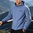 thumbnail image 2 of SUYIDA Men's Casual Hooded Jacket, Long Sleeve Lightweight Zip Up, Outdoor Windbreaker for Everyday Travel, 2 of 5