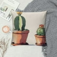 thumbnail image 2 of Shiartex Throw Pillow Cover Festival Gifts Hot Tropical Desert Succulents Plants Cactus Potted Summer Decor Decorative Home Sofa Chair Car Lumbar Throw Pillow Case Cushion Cover 12x12in, 2 of 5