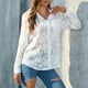 thumbnail image 3 of Camisas de manga larga para mujer camisas holgadas de gasa con botones ropa de primavera y verano, 3 of 8