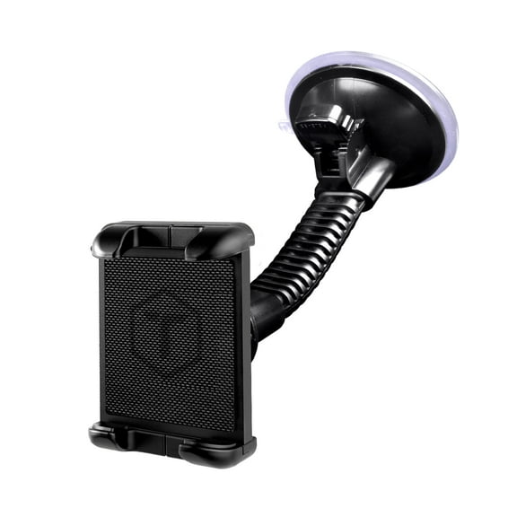 ToughTested Windshield Car Tablet Holder with Heavy-Duty Suction Cup for 5–13” Tablets & GPS, Adjustable Gooseneck Arm, 360° Rotating Cradle, for Cars, Trucks & SUVs
