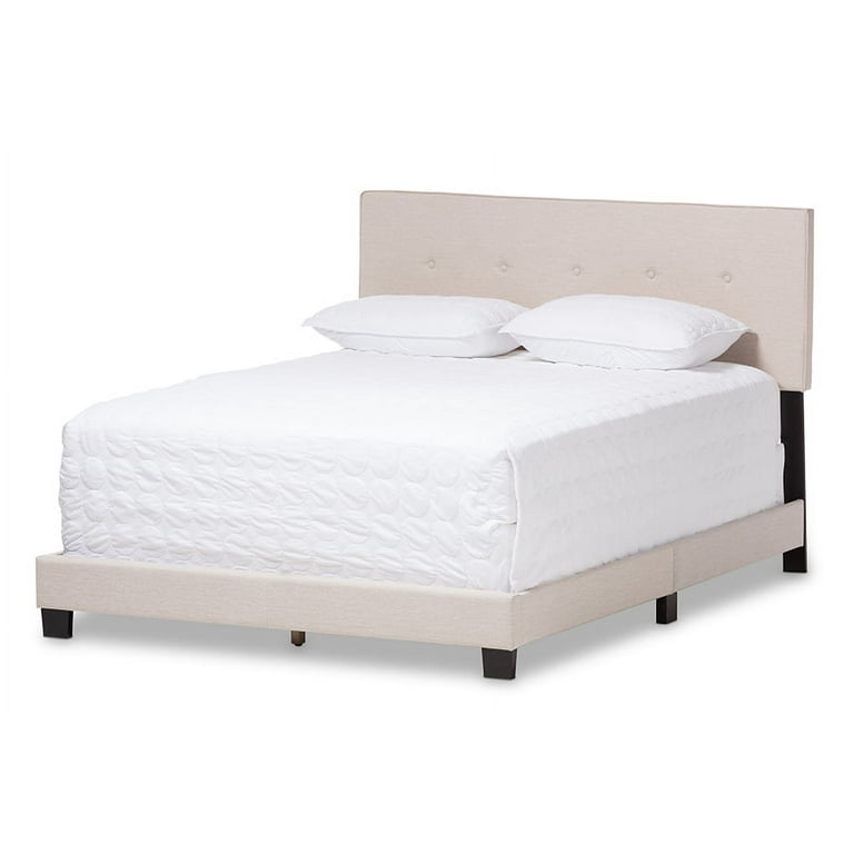 Baxton Studio Hampton Modern and Contemporary Light Beige Fabric Upholstered Full Size Bed Baxton Studio Hampton Modern and Contemporary Light Beige Fabric Upholstered Full Size Bed