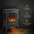 thumbnail image 4 of Spaco Electric Fireplace Stove with 3-Sided Realistic Flame, 22 inch Freestanding Fireplace Heater with Overheating Protection, Portable Fireplace Stove for Indoor, Black, 4 of 7