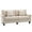Beige, variant on HOMCOM Modern 3-Seater Sofa Corduroy Sofa Couch with Rolled Armrest Beige