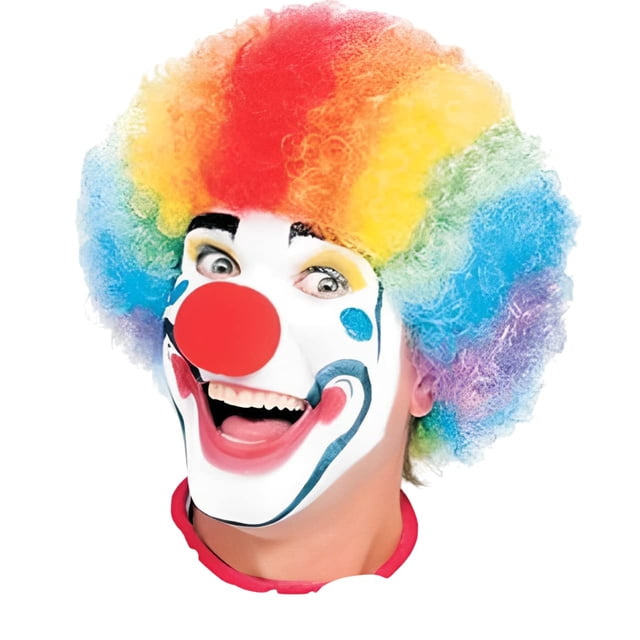 Wig Dress Up America Rainbow Clown para hombre y mujer