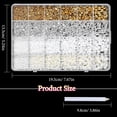 thumbnail image 3 of DIY Jewelry Kit Mixed Color Glitter Gemstones With Glue ToolsforCraft Decoration Accessory Making, 24 Compartments Pearl Crystal Decor Kit 4500 Pieces, Mixed Color Glitter Gemstones, 3 of 7