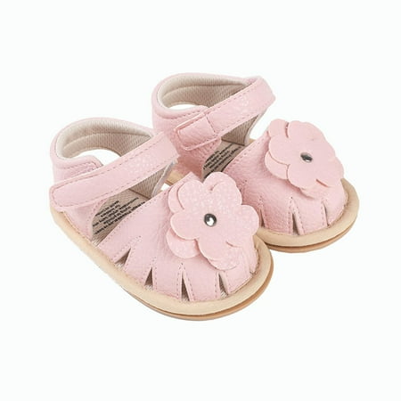 

Darzheoy Toddler Baby Sandals Loose Solid Color Ankle Strap Rubber Sole Floral Summer Versatile Non-Slip Comfortable Shoes