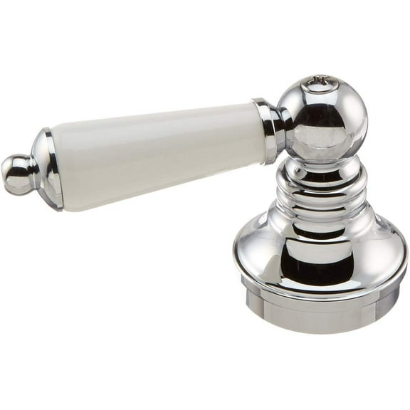Danco 46010 Replacement Chrome Lever White Tip, Faucet Handle, 2" H x 1.5" W x 3.25" L,