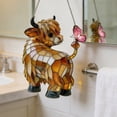 thumbnail image 5 of Easter 2D Acrylic Highland Cow Butterfly Decorative Hanging Sign, Farm Style Window and Garden Pendant, Nice Ornamental Gift for Farm and Animal Lovers, Ideal Home Yard Art Decoration, 7.9in, D, 5 of 5