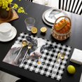 thumbnail image 3 of Watercolor Cow Placemats Set of 4, Farm Animal Black Buffalo Plaid Placemats for Dining Table, Place Mats for Kitchen Tabletop, Waterproof Wipeable Dining Table Mats Set, 3 of 9