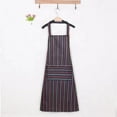 thumbnail image 4 of Bxaolu 1 Pack Apron - Unisex, Stripes Bib Kitchen Apron, Cooking Apron, Aprons for Women with Pockets, Chef Aprons for Men, 4 of 6