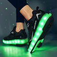thumbnail image 3 of Zapatos recargables luminosos zapatos luces LED niños adultos patines cordones ruedas, 3 of 5