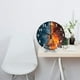 thumbnail image 3 of Reloj de pared con diseño de violín de fuego y agua, silencioso, de 10 pulgadas, estilo rústico retro, decorativo para sala de estar, cocina, hogar, baño y dormitorio, 3 of 7