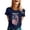 49-Navy, variant on ibiyuan 250 Anniversary Usa Shirt Women T Shirts Pack Round Neck 250 Anniversary Usa Flag Casual Short Sleeve Independence Day Womens Shirts Womens Tops
