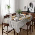 thumbnail image 6 of Grey Ombre Marble Table Cloth Waterproof Tablecloths, Golden Gray Marble Crack Abstract Art Tablecloth Dining Table Cover for Kitchen Party Tabletop Outdoor, Rectangle Tablecloth 60x84 Inch, 6 of 9