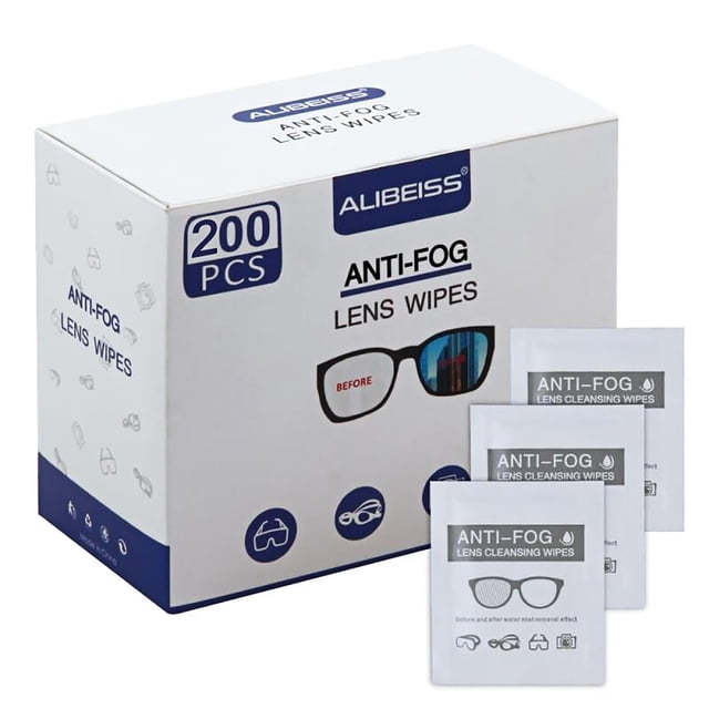Toallitas antivaho para lentes ALIBEISS prehumedecidas para gafas