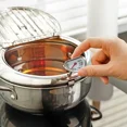 thumbnail image 2 of 24cm Compact 304 Stainless Steel Gas Fryer with Temperature Control – Energy-Efficient Mini Deep Fryer & Soup Pot for Home Use, Lightweight and Space-Saving Kitchen Appliance, Made in Mainland China, 2 of 3
