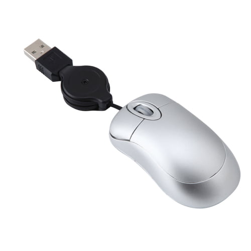 Retractable Portable USB Optical Scroll Wheel Travel Cute Mouse for Laptop 