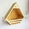 thumbnail image 3 of Cedar Bird House with Triangular Opening - Dove & Cardinal Nesting Box for Outdoor Garden, Wood Birdhouse with Natural Coconut Fiber, Roosting Platform for Robins, Blackbirds & Wild Birds, 3 of 9