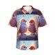 thumbnail image 1 of Fotbe Heart Sky Bird Couple Camisa Hawaiana para Hombre Unisex – Camisa Casual de Verano con Botones de Manga Corta de Algodón y Lino,X-Large, 1 of 7