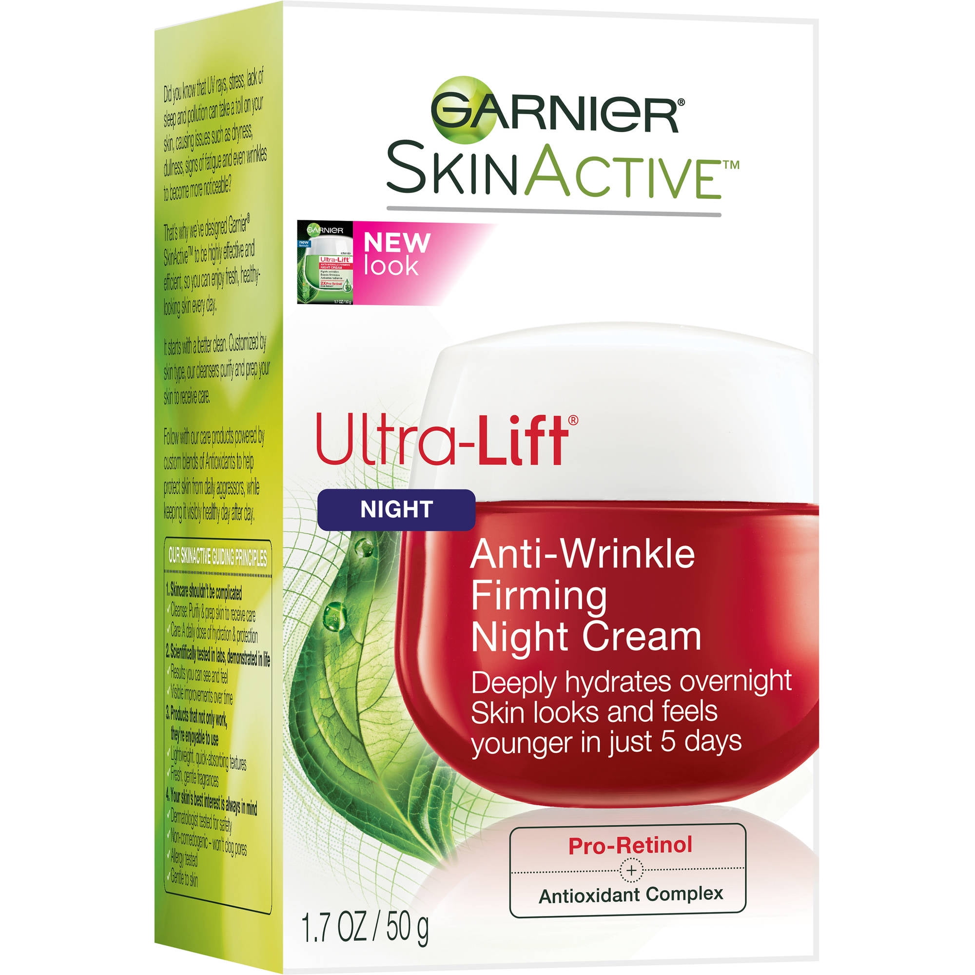 Garnier SkinActive Ultra-Lift Wrinkle Reducer 2-in-1 Serum + Moisturizer 1.7 fl. oz. Box Home Health Hyaluronic Acid Moisturizing Cream With Restorative Hydration Complex - 4 Oz, 2 Pack