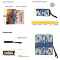 thumbnail image 3 of ZUXONGSY 3D Butterfly Print Handbag with Portable Cosmetic Bags Wallet for Women PU Leather Top Handle Satchel Set with Waterproof Makeup Pouch Credit Card Holder Wallet for Business Shopping, 3 of 4