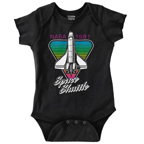 Retro NASA 1981 Outer Space Shuttle Romper Boys or Girls Infant Baby Brisco Brands 12M