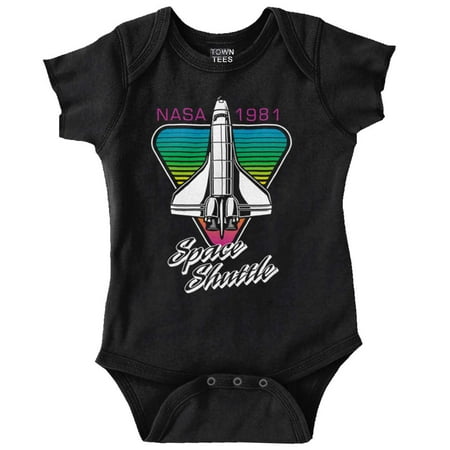 

Retro NASA 1981 Outer Space Shuttle Romper Boys or Girls Infant Baby Brisco Brands 12M