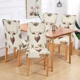 thumbnail image 2 of Yayeee 4 Pack Dining Chair Covers Stretch Parson Chairs Slipcovers Seat Protector, Beige Cowboy Pattern, 2 of 6