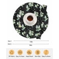 thumbnail image 6 of 13 Inch Round Placemats Set of 4, Black Summer Botanical Non Slip Heat Insulation PP Table Mats, Green Spring Floral Birds Farmhouse Washable Place Mats for Kitchen Dining Party Table Decor, 6 of 7
