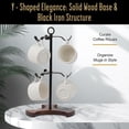 thumbnail image 4 of Mug Holder Tree for Countertop | 2-Tier Coffee Cup Stand & Rack Holds 6 Large Mugs, 5oz to 20oz | Space-Saving Mug Stand with Solid Wood Base | Kitchen Counter Organizer & Coffee Bar Accessories, 4 of 13