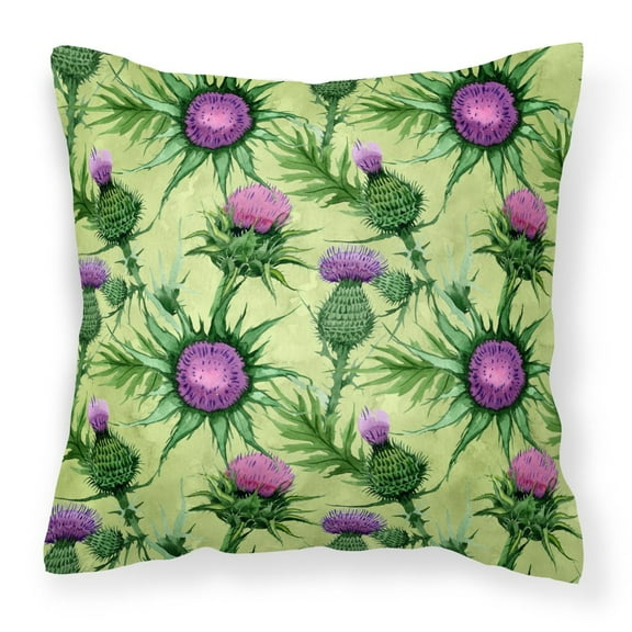 Carolines Treasures CK1699PW1414 Thistle Fabric Decorative Pillow, 14Hx14W, multicolor