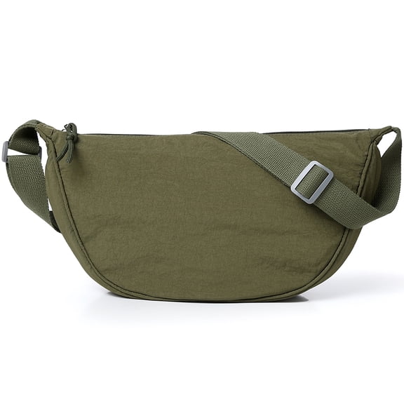 AoDai Leisure crossbody bag - A lightweight, pleated fabric shoulder bag for daily use. Large capacity underarm bag for regular outings.