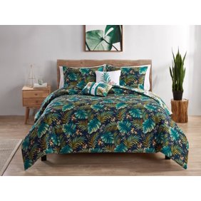 Vcny Home Key West Reversible Tropical Comforter Set King Multi