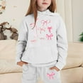 thumbnail image 2 of Toddler Outfits for Girls Fall Cute Print Trendy Long Sleeve Pullover Hoodie Sweatshirt and Jogger Sweatpants Clothing 2-3 Years, 2 of 4